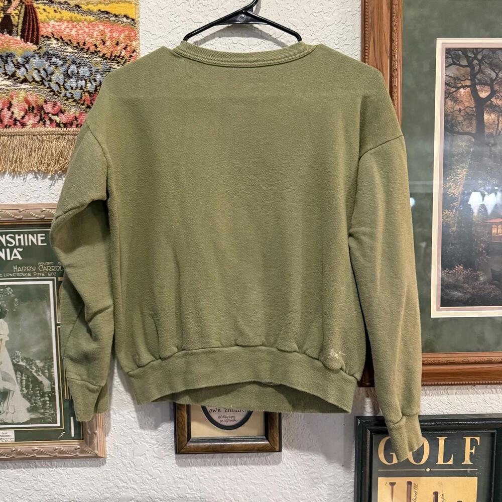 Vintage 1972 RARE MASH Comedy Movie Promo TV Series Green Sweatshirt Size Small - Picture 4 of 5